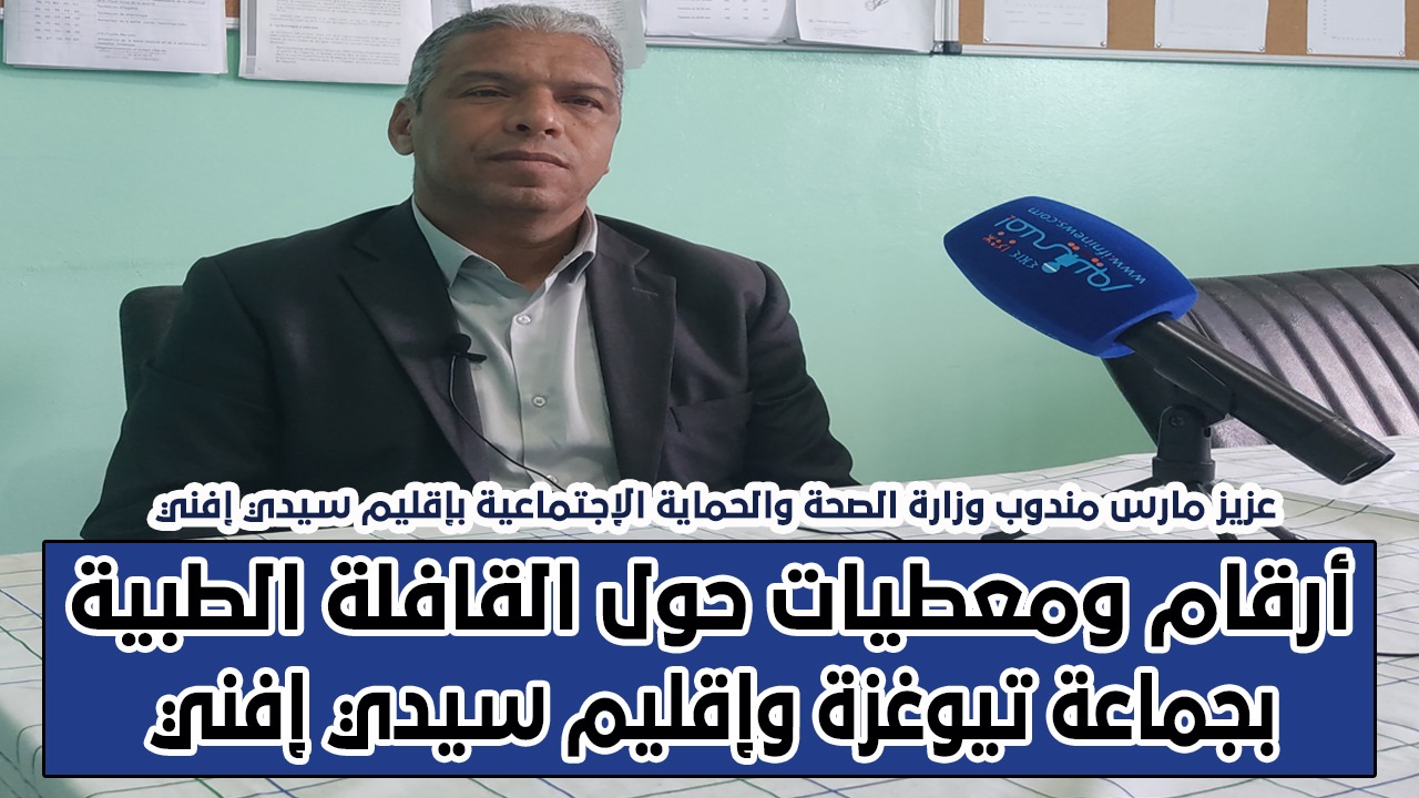 عزيز مارس : أرقام ومعطيات حول القافلة الطبية بجماعة تيوغزة وإقليم سيدي إفني أيام 12.11.10 مارس 2022