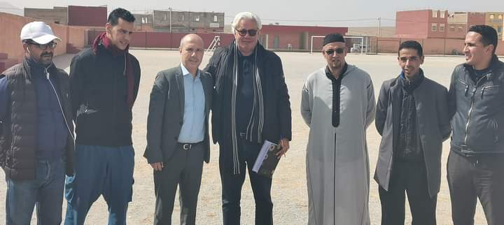 لجنة خاصة بجامعة كرة القدم المغربية تقف على الجوانب التقنية بملعب تيوغزة لتكسيته بالعشب الاصطناعي