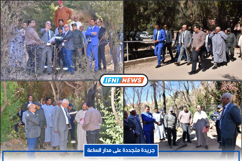 بعد حرائق واحة “اياي”.. عامل إقليم تيزنيت يتفقد المناطق المتضررة بأملن ويدعو إلى إعداد برنامج تأهيلي شامل.